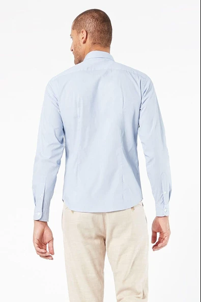Refined Poplin Mavi Gömlek Blue Blue S - Resim 6