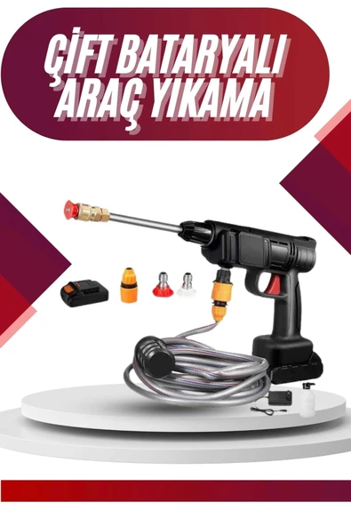 Oto Araba Yıkama Şarjlı Ve Yüksek Basınçlı Oto Yıkama Ve Sulama Tabancası ürün görseli 1