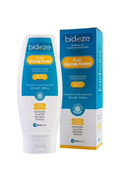 Bidoze Aura Yatıştırıcı & Anti Aging Etkili Güneş Kremi 100 ML | Leke Karşıtı ve Onarıcı Bakım ürün görseli 1