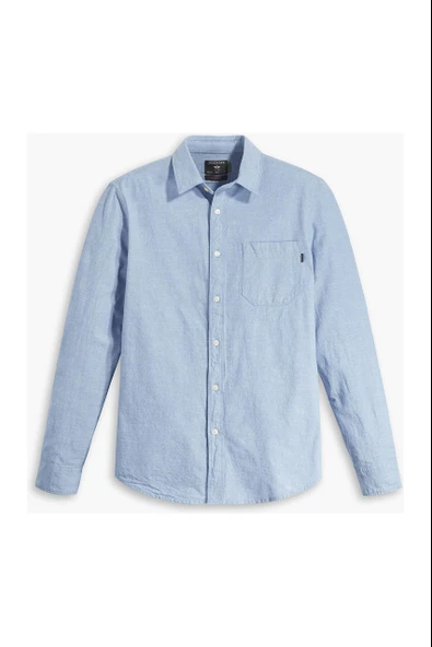 Casual Mavi Gömlek, Slim Fit Blue Blue M ürün görseli 1