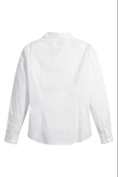 Refined Poplin Beyaz Gömlek Beige Beige S - Resim 6
