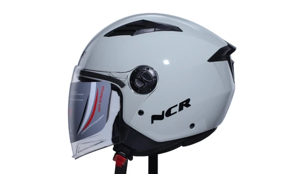 KASK ÇENESİZ VİZÖRLÜ NCR 236 ECE BELGELİ - GRİ GRİ ürün görseli 1