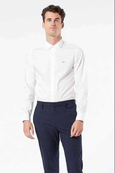 Refined Poplin Beyaz Gömlek Beige Beige S ürün görseli 1