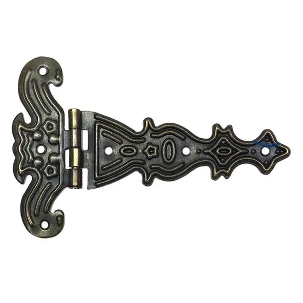 Dekoratif, Sac Tek Kuyruklu Menteşe - 69x102 Mm, Büyük, Antik, 100 Adet ürün görseli 1