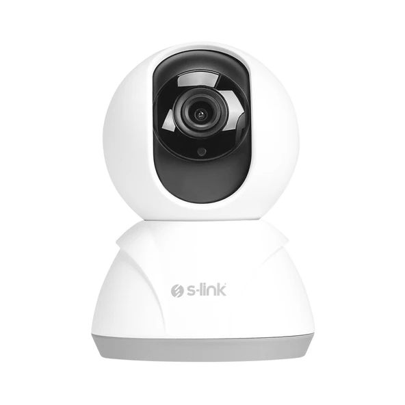 S-LINK SL-IND02 Ev/Bebek Güvenlik Kamerası WiFi 3Mpix 3.6mm Lens 10m. Gece Görüşü Hareket algılama İki Yönlü Ses Micro SD Kartlı TUYA Yazılım(1923) ürün görseli 1