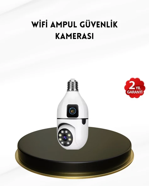 1080P WiFi Ampul Kamera Uzaktan Erişimli Hareket Sensörlü Gece Görüşlü ürün görseli 1