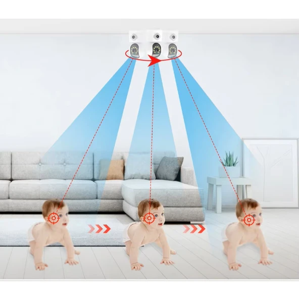 Çift Lensli İç Mekan Wi-Fi Kamera - Resim 2