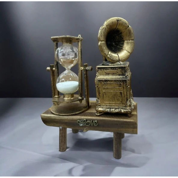 Gramofon Biblolu Kum Saati ürün görseli 1