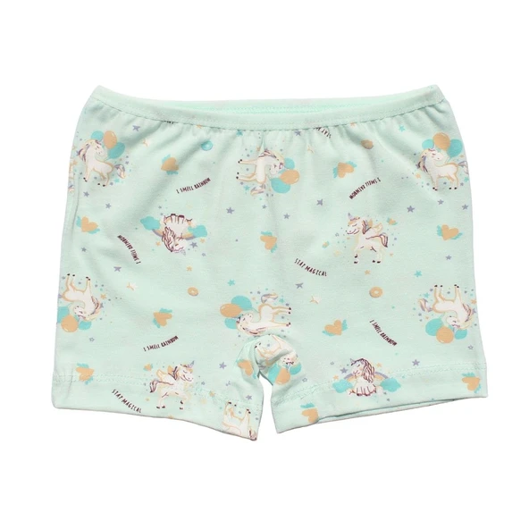 Kız Çocuk Su Yeşili Unicorn Desenli Boxer ürün görseli 1