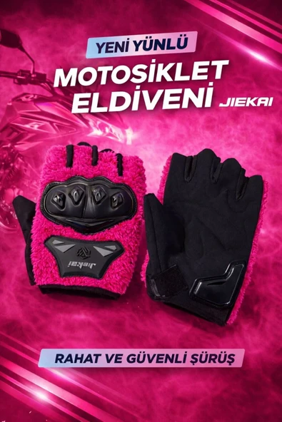 JİEKAİ YENİ PELUŞLU ELDİVEN MOR L BEDEN - Resim 3
