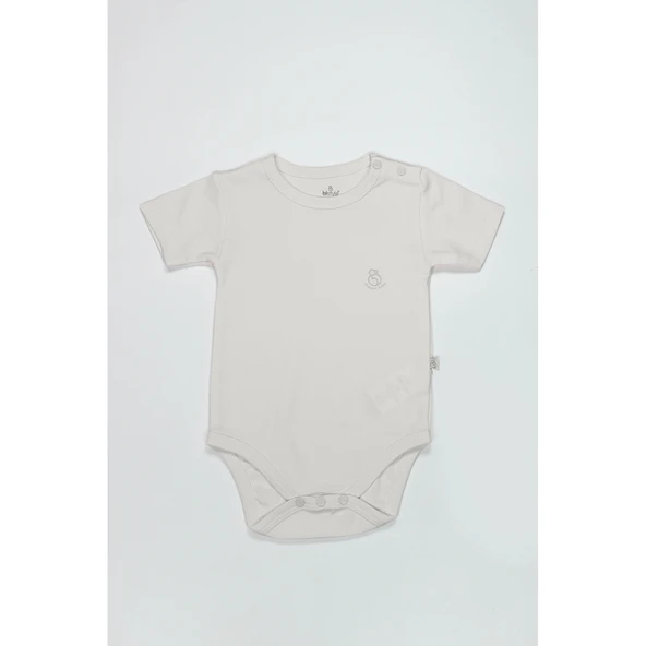 Bistyle Organik Natural Basic Style Yarım Kol Body Bs17103 Ekru ürün görseli 1