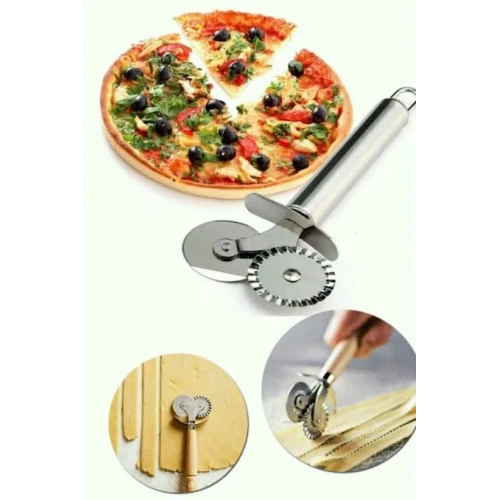 Çift Başlıklı Pizza Hamur Bıçağı - Resim 2