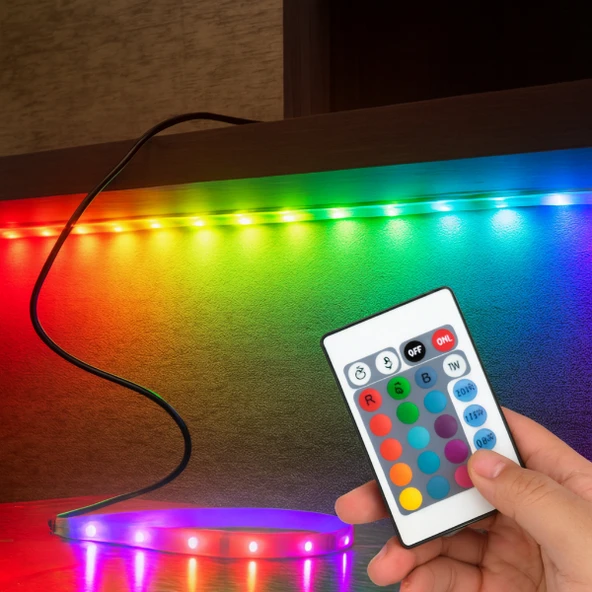 RGB Şerit 30 LED Kumandalı USB Bağlantılı ürün görseli 1
