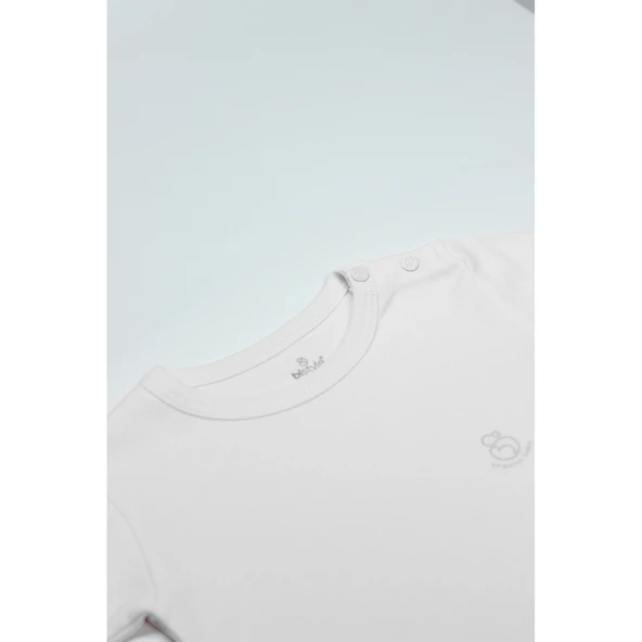 Bistyle Natural Basic Style Uzun Kol Body 17104 Beyaz - Resim 2