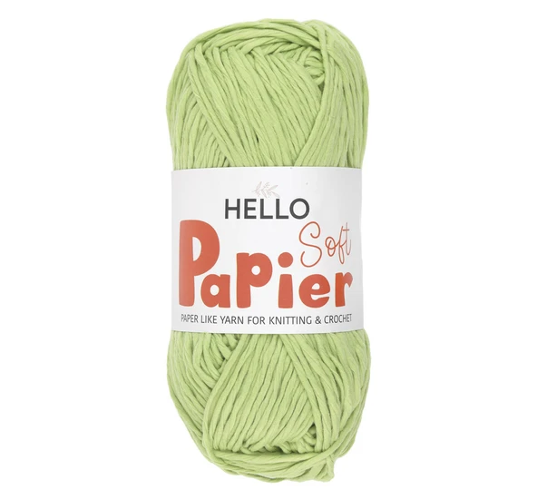 Hello Soft Papier Kağıt Çanta Örme İpi 100 Gram 100 Metre Açık Yeşil P24 ürün görseli 1