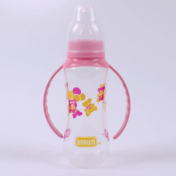 Barum Pembe Ayıcıklı Kuplu Biberon 250 ml ürün görseli 1