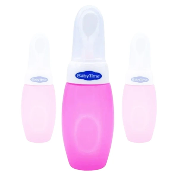 Babytime Pembe Kaşıklı Biberon ürün görseli 1