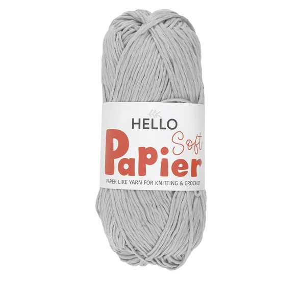 Hello Soft Papier Kağıt Çanta Örme İpi 100 Gram 100 Metre Açık Gri P28 ürün görseli 1