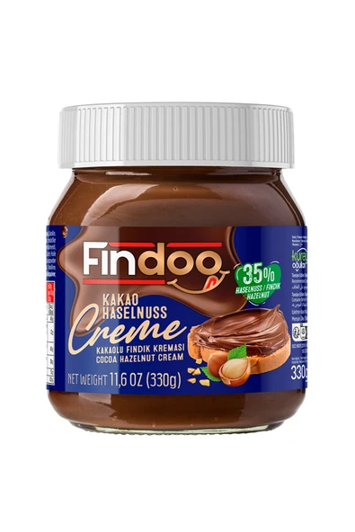 Gourmet Çelebi Findoo Kakaolu Fındık Kreması 330 Gr - %35 Gerçek Fındık İçeren Kahvaltılık Sürülebilir ürün görseli 1