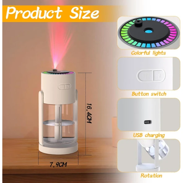 LED Işıklı Hava Nemlendirici Cihaz ürün görseli 1