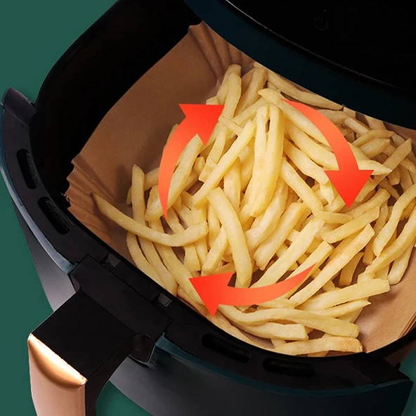 Büyük Boy Air Fryer Fritöz Pişirme Kağıdı 50 Adet ürün görseli 1