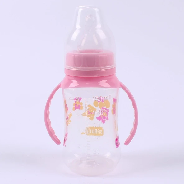 Barum Pembe Ayıcıklı Kuplu Biberon 150 ml - Resim 4