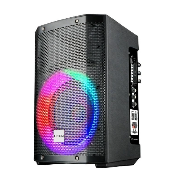 Hepu HP-980 Partybox Sarjlı Mikrofonlu Bluetooth 8” 60W Hoparlör ürün görseli 1