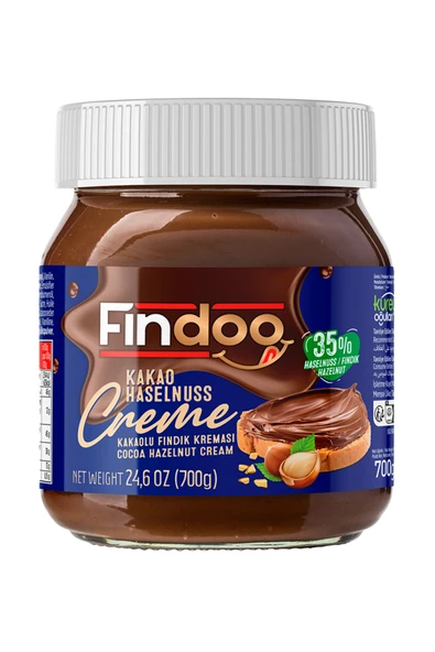 Gourmet Çelebi Findoo Kakaolu Fındık Kreması 700 Gr Kahvaltılık Sürülebilir Fındık Kreması ürün görseli 1
