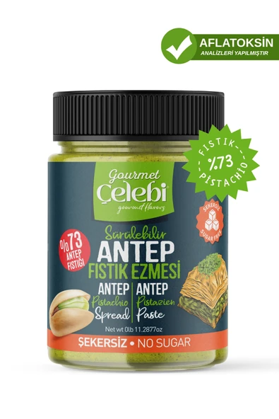 Gourmet Çelebi Şekersiz Sürülebilir Antep Fıstık Ezmesi 320 Gr ürün görseli 1