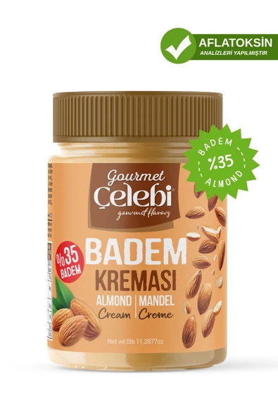 Gourmet Çelebi Badem Kreması 320 Gr - %35 Badem İçeren Sürülebilir Kahvaltılık ürün görseli 1