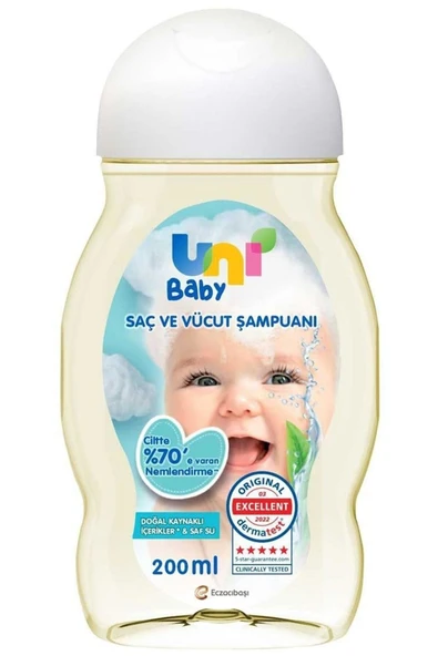 Uni Baby Saç ve Vücut Şampuanı 200ml ürün görseli 1