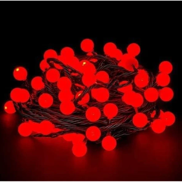 5m 28 Led Kırmızı Işık Siyah Kablo Fişli ürün görseli 1