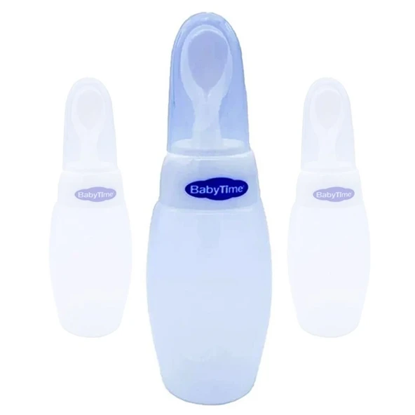 Babytime Beyaz Kaşıklı Biberon ürün görseli 1