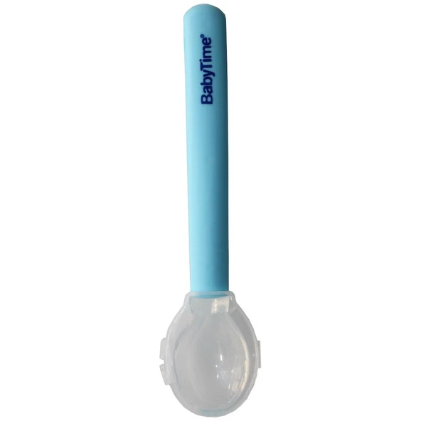 Mavi Saplı Slikon Mama Kaşığı - Resim 6