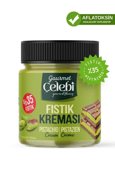 Gourmet Çelebi Antep Fıstık Kreması 3'lü Paket 200 Gr x 3 Adet (Avantajlı Ekonomik Paket) ürün görseli 1