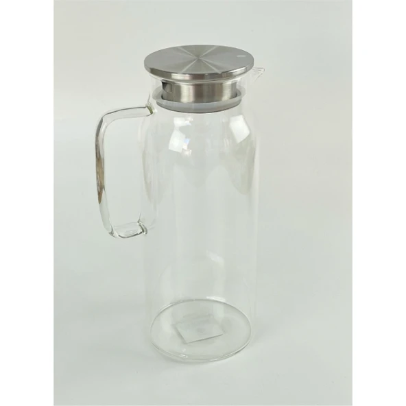 1500 ml Borosilikat Cam Su Sürahisi - Metal Kapaklı ve Isıya Dayanıklı ürün görseli 1