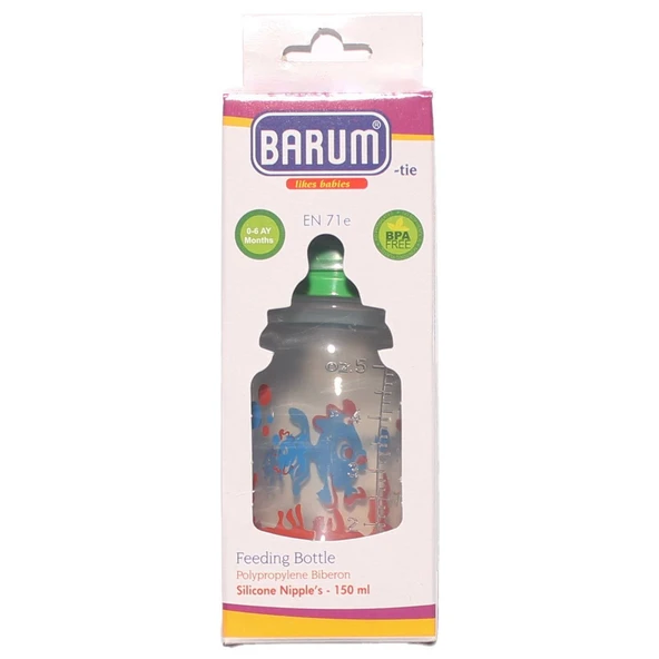 Barum Yeşil Balıklı Desenli Biberon 150 ml ürün görseli 1