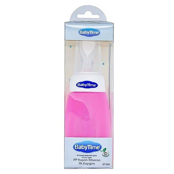 Babytime Pembe Kaşıklı Biberon - Resim 4