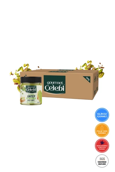 Gourmet Çelebi Kahvaltılık Antep Fıstık ezmesi 200 gr x 12 (Koli) ürün görseli 1