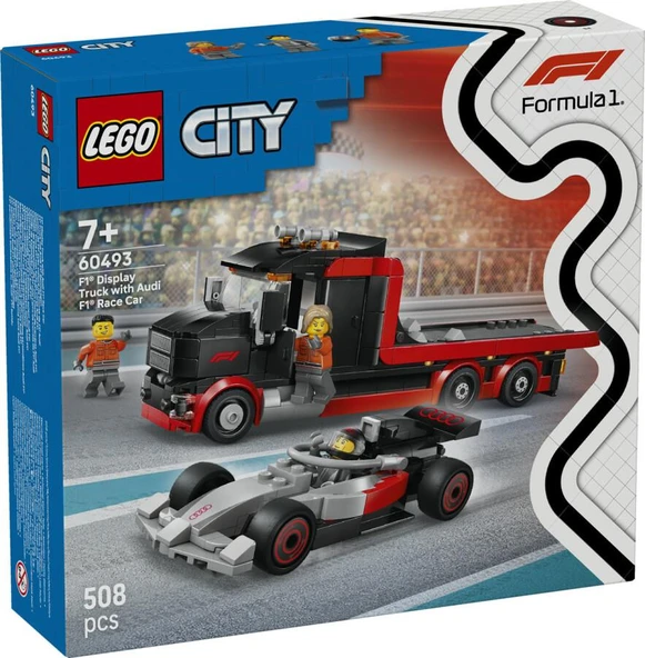 LEGO City 60493 F1 Display Truck with Audi F1 Race Car ürün görseli 1