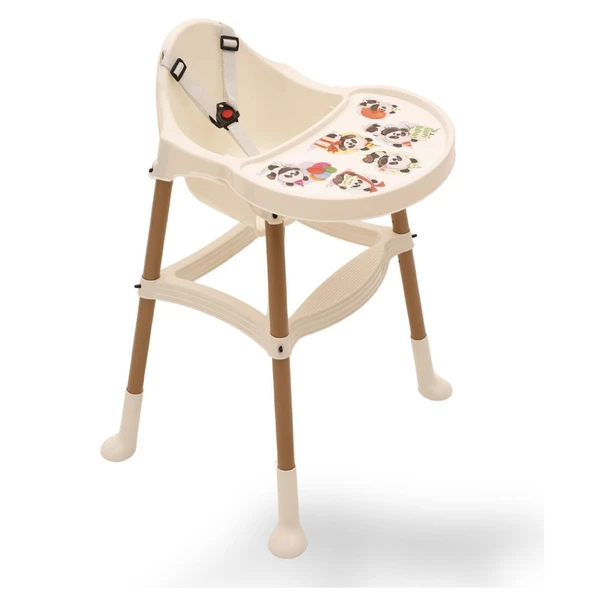 Tommybaby Basic Panda Desenli Mama Sandalyesi ürün görseli 1
