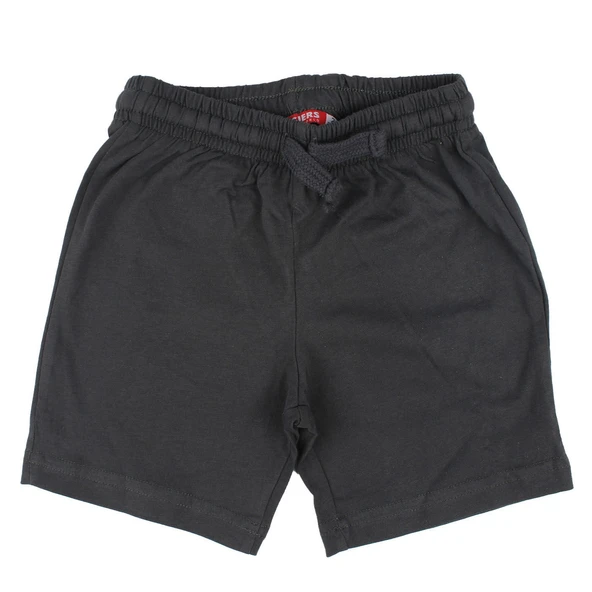 Unisex Gri Düz Penye İpli Şort ürün görseli 1