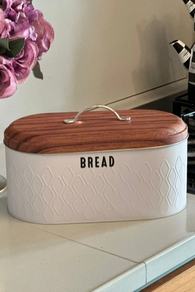 MAKRİ HOME Ekmeklik, Metal Ekmeklik, Ekmek Sepeti ,yerli Üretim (34 CM X 19 CM X 16 CM) ürün görseli 1