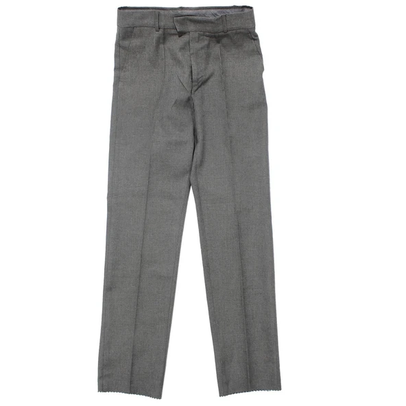 Erkek Çocuk Gri Beli Düz Dikişsiz Dar Paça Kumaş Okul Pantolonu ürün görseli 1