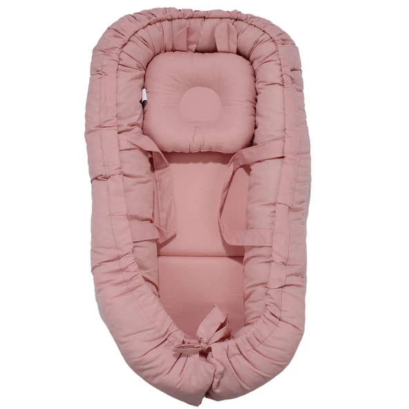 Unisex Pembe Yastıklı Taşınabilir Lüx Babynest ürün görseli 1