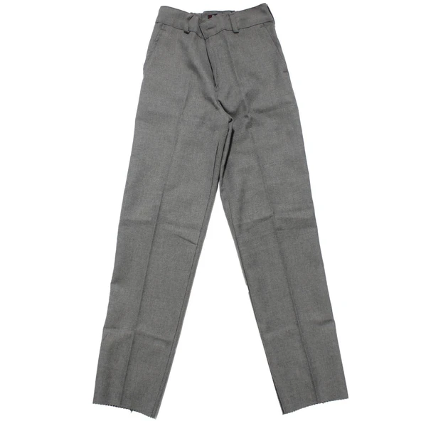 Erkek Çocuk Gri Beli Lastikli Dikişsiz Dar Paça Kumaş Okul Pantolonu ürün görseli 1