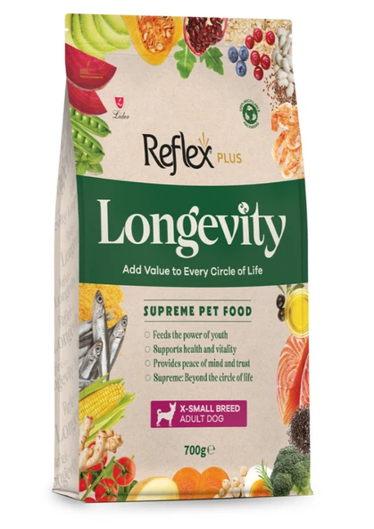 Reflex Plus Longevity Hipoalerjenik Balıklı Çok Küçük Irk Yetişkin Köpek Maması 700 Gr ürün görseli 1