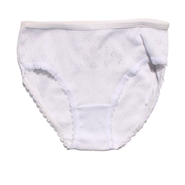 Kız Çocuk Beyaz Jakarlı Slip Külot ürün görseli 1