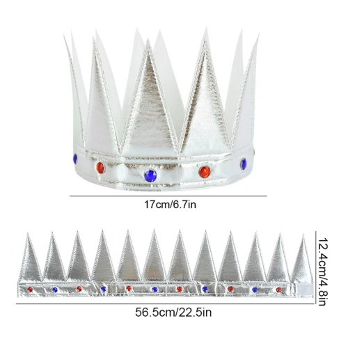 Yumuşak Gümüş Kral Tacı 55 cm - Resim 3