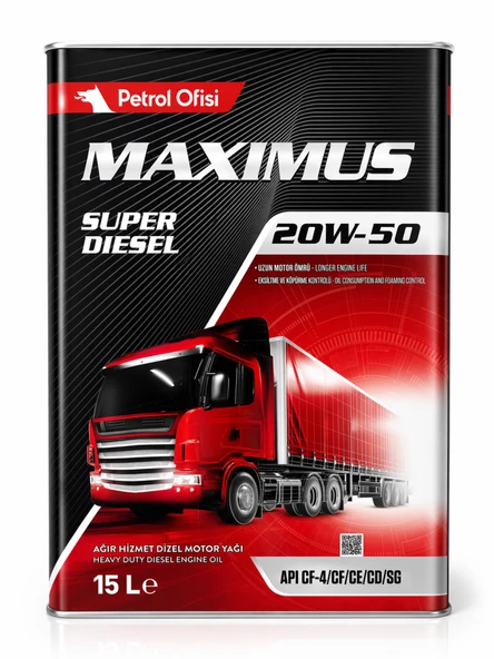 PETROL OFİSİ MAXIMUS 20W-50 15 Lt ürün görseli 1
